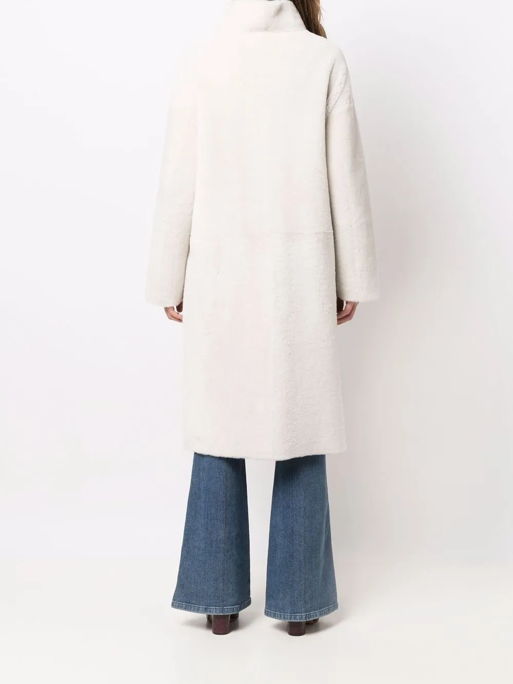 Liska Reversible Shearling Coat In Neutral
