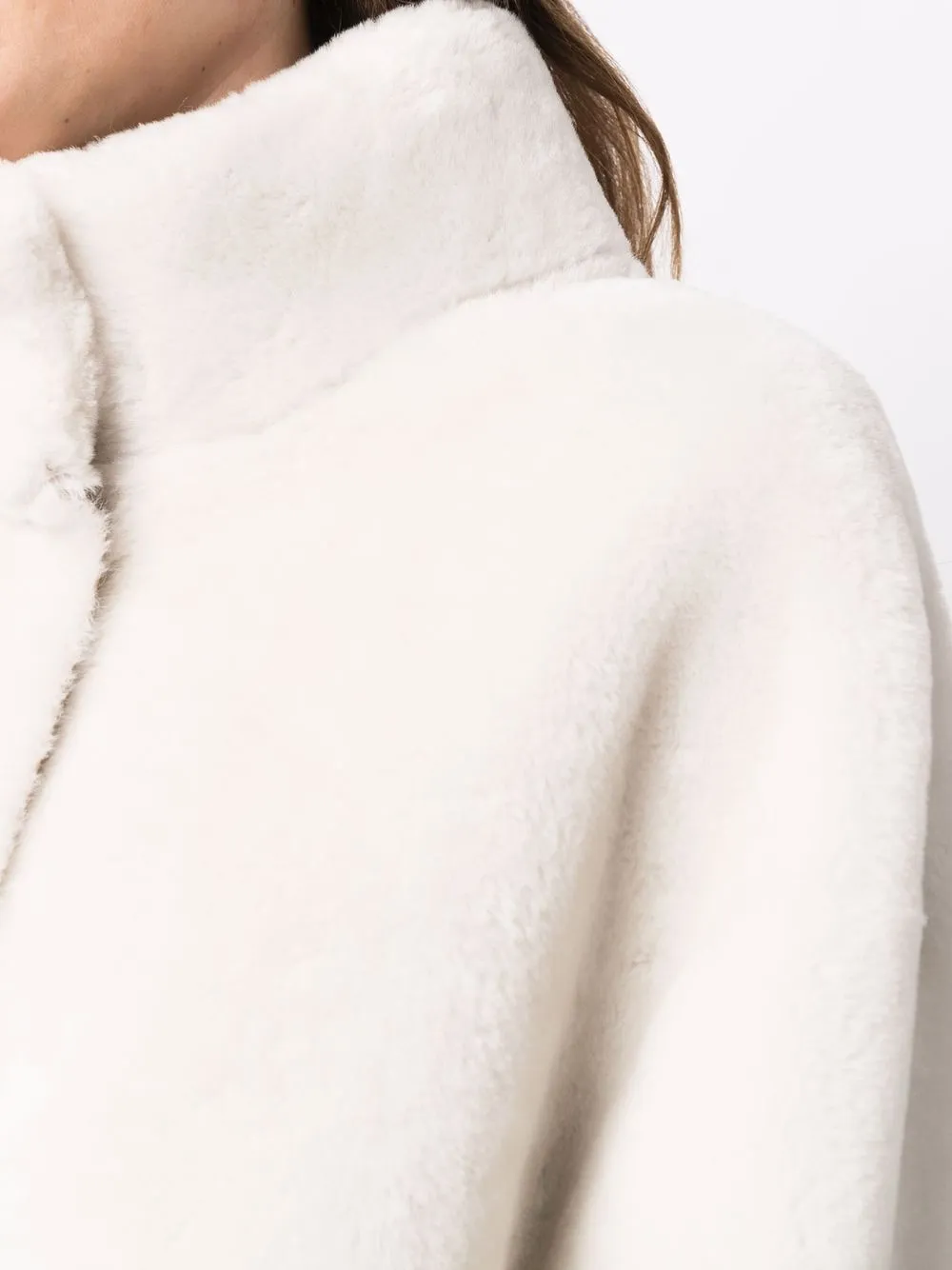 Liska Reversible Shearling Coat In Neutral