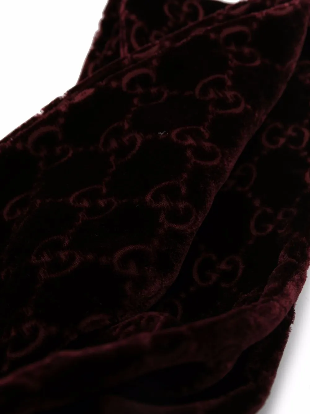  Gucci Schal Mit Gg Muster   Rot 