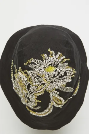 Crystal-Embellished Bucket Hat