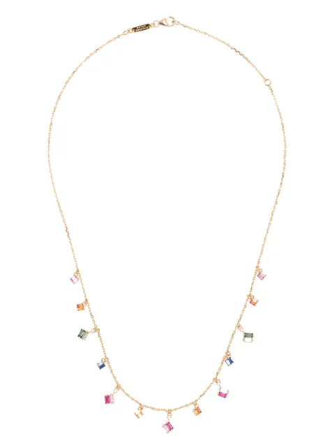 Suzanne Kalan 18kt rose gold Dangle sapphire and diamond necklace