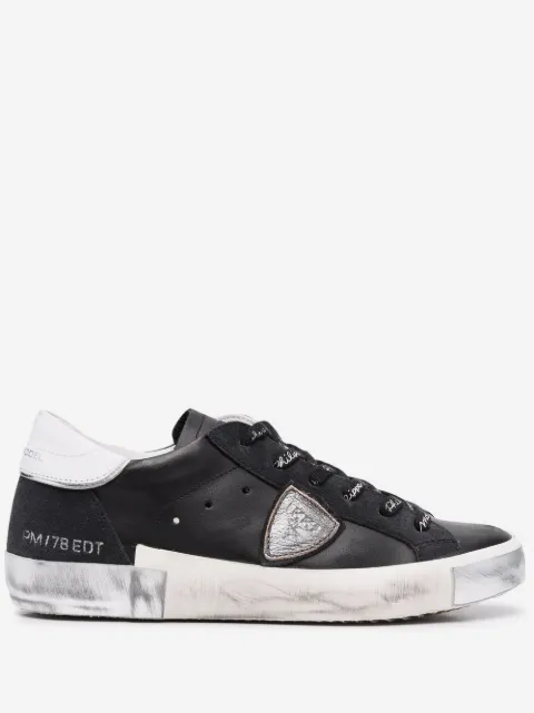 Philippe Model Paris triangle patch lace-up sneakers