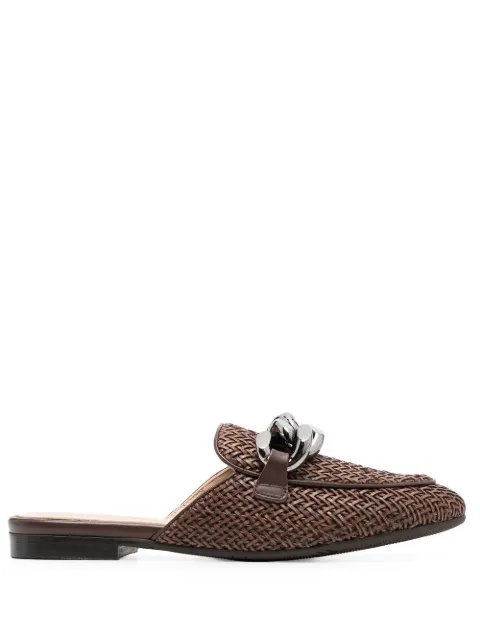 Casadei mules slip-on con detalle de cadena