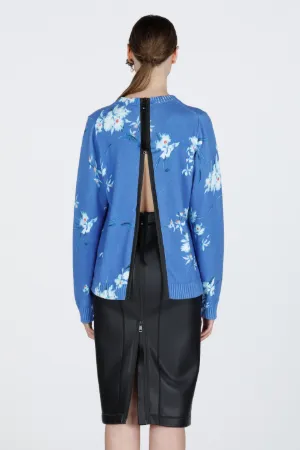 Floral-Print Sweater