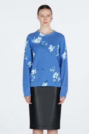 Floral-Print Sweater