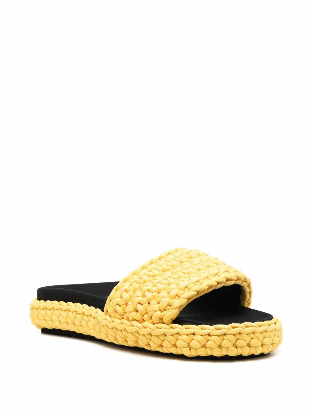 Nº21 Gevlochten slippers - Geel