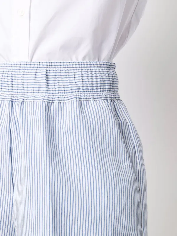Semicouture Striped high-waist Shorts 