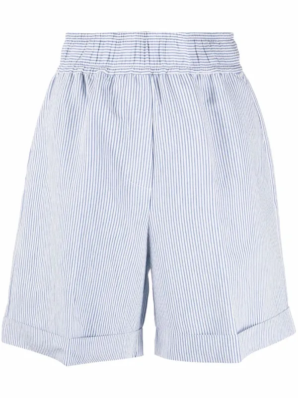 Semicouture Striped high-waist Shorts 