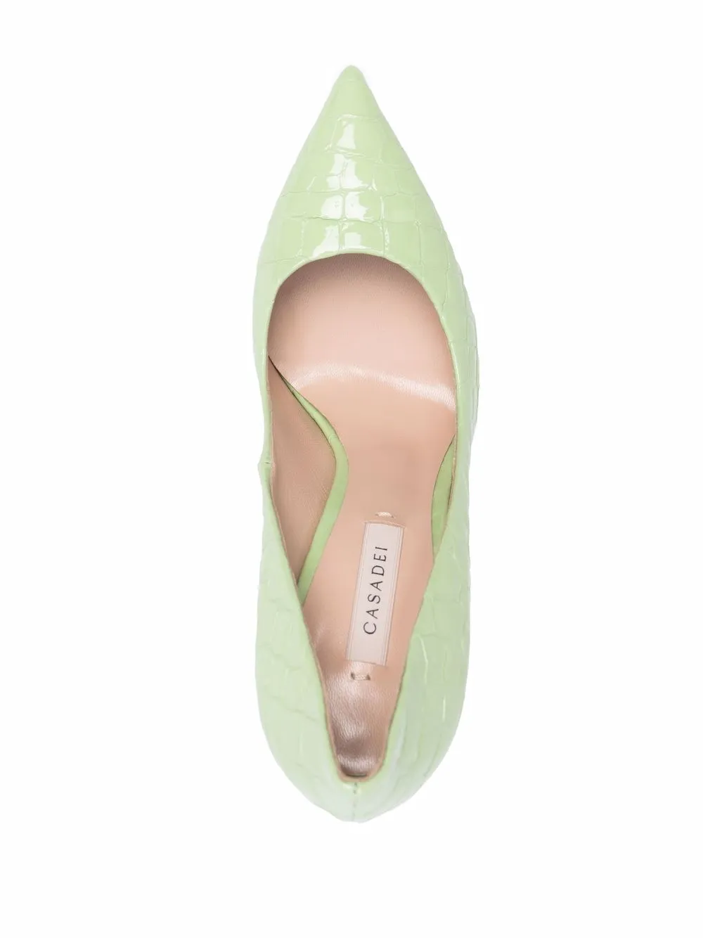 фото Casadei туфли-лодочки blade с тиснением под кожу крокодила