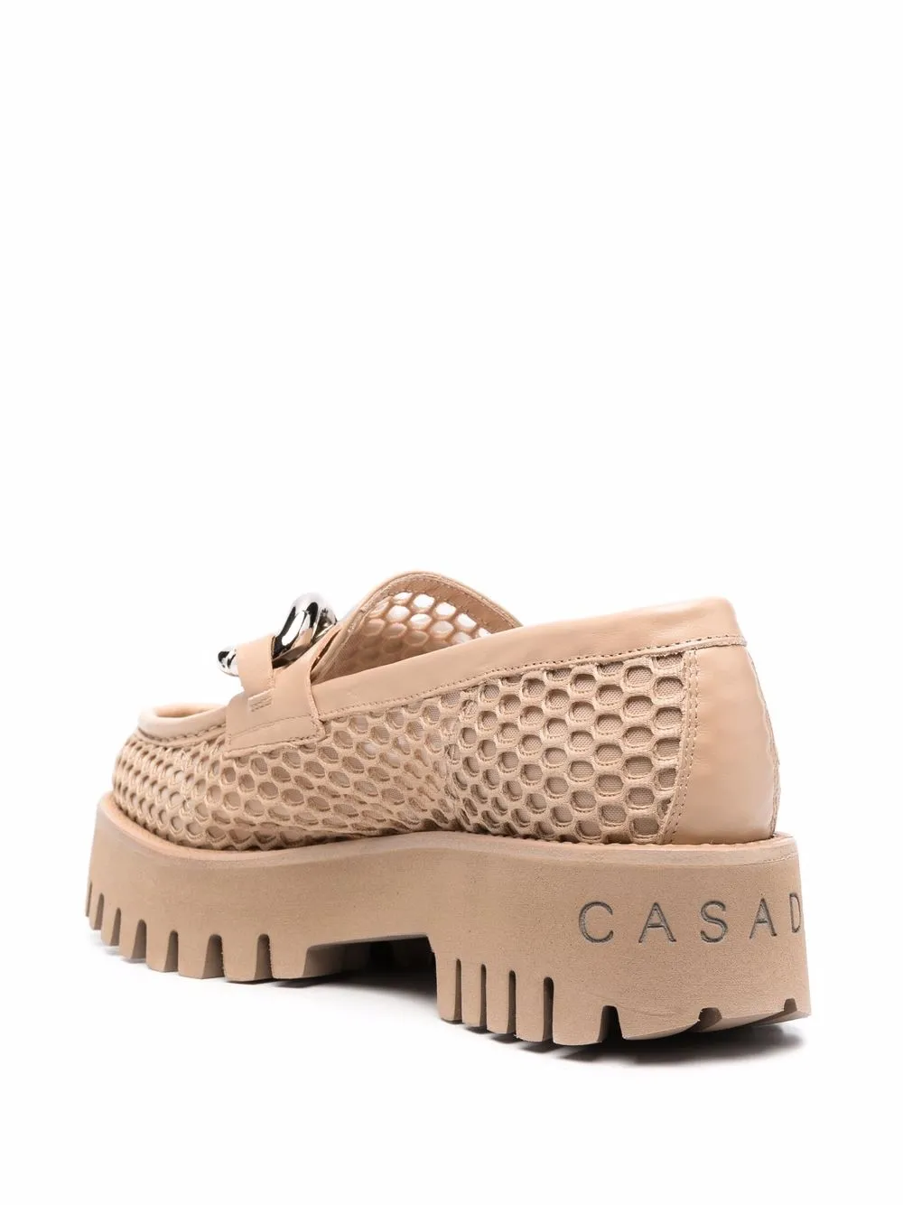  Casadei Loafer Mit Kettendetail   Nude 