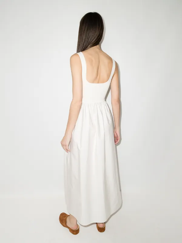 Matteau square-neck maxi dress - Neutrals