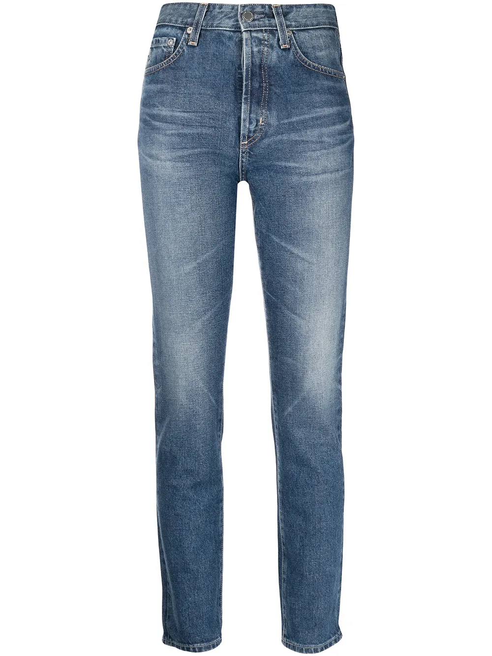 

AG Jeans jeans mom de tiro alto - Azul