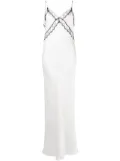 Kiki de Montparnasse lace-insert slip dress - White