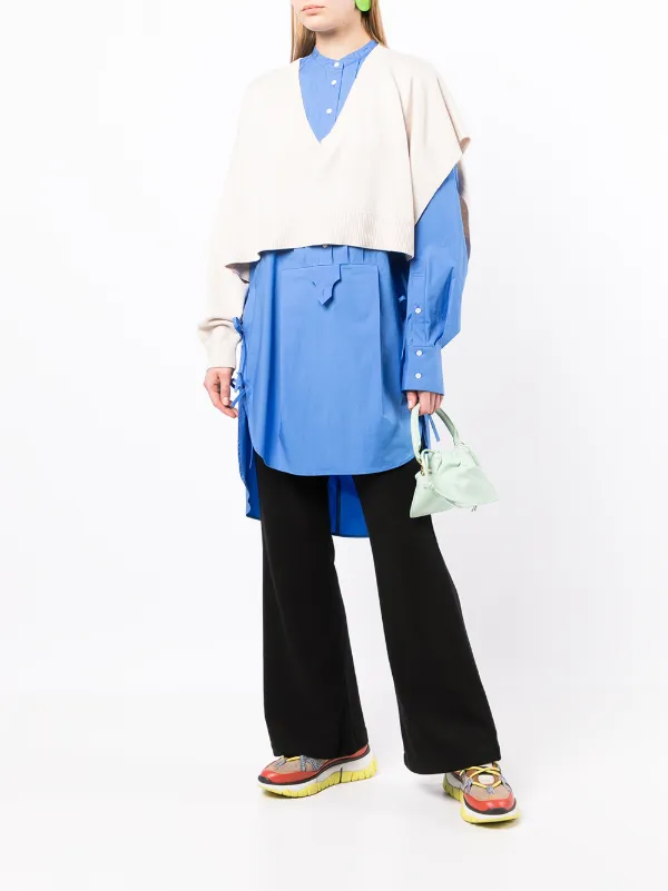 ENFÖLD ブルー クロップドセーター 38 エンフォルド enfold ENFÖLDブルー クロップドセーター 38 ニット