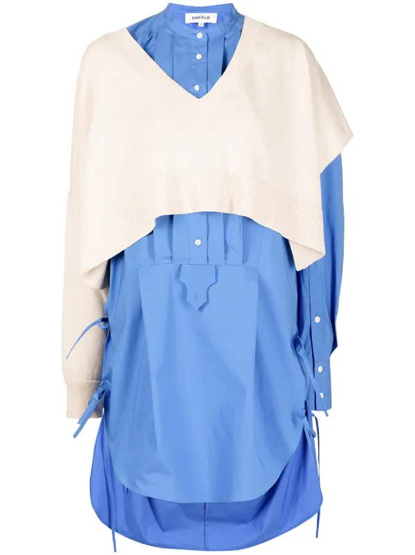 ENFÖLD ブルー クロップドセーター 38 エンフォルド enfold ENFÖLDブルー クロップドセーター 38 ニット