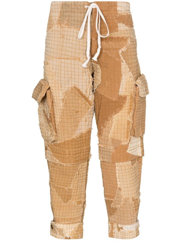 Greg Lauren Artist Stitchwork Cropped Track Pants - Farfetch