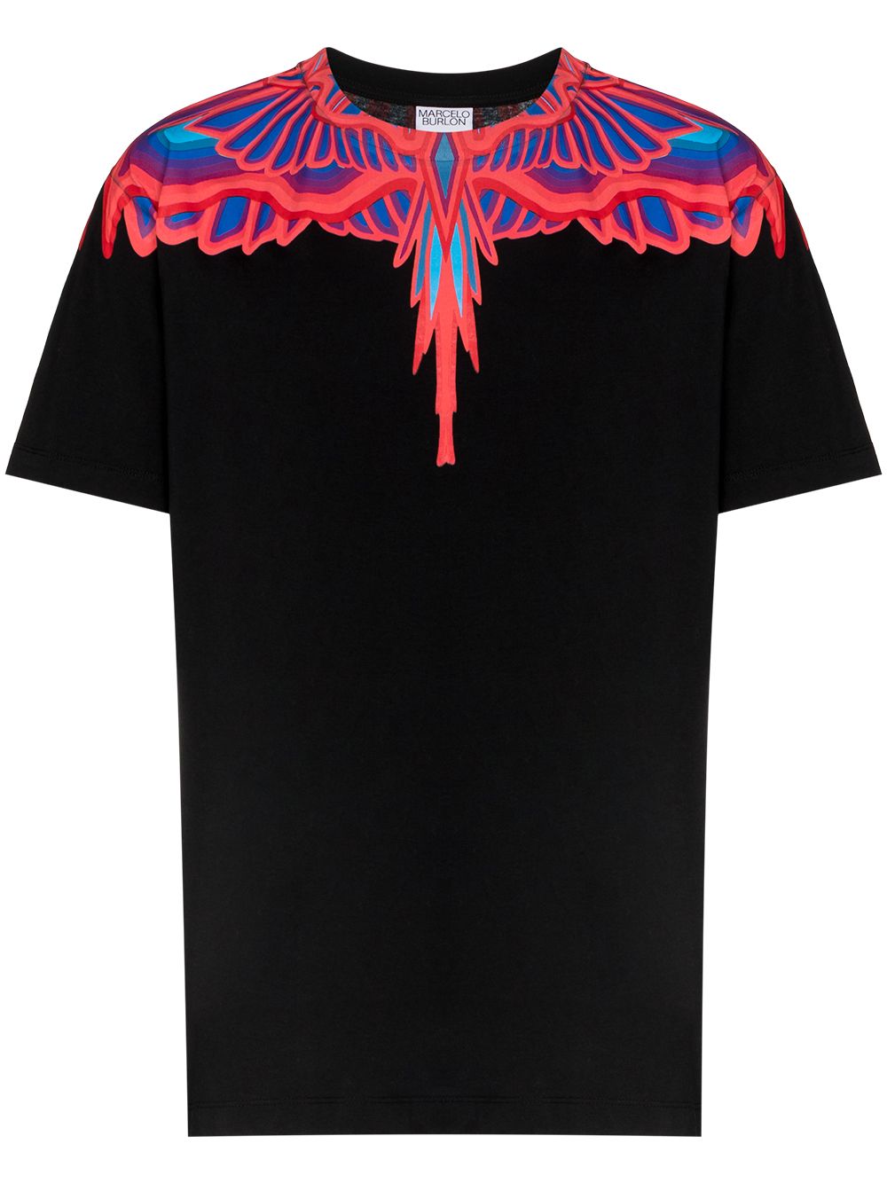 фото Marcelo burlon county of milan mb curves wings ss tee blk red