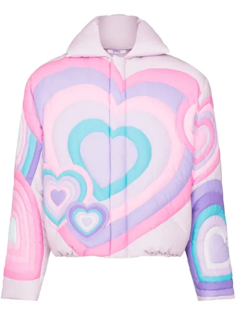 ERL Hearts Patterned Puffer Jacket 