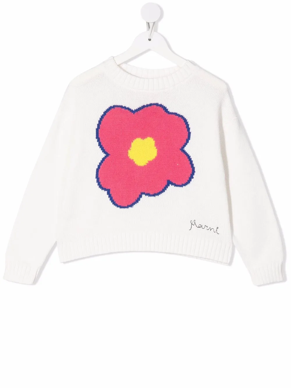 

Marni Kids sudadera con estampado floral - Blanco