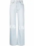 RE/DONE wide-leg distressed jeans - Blue