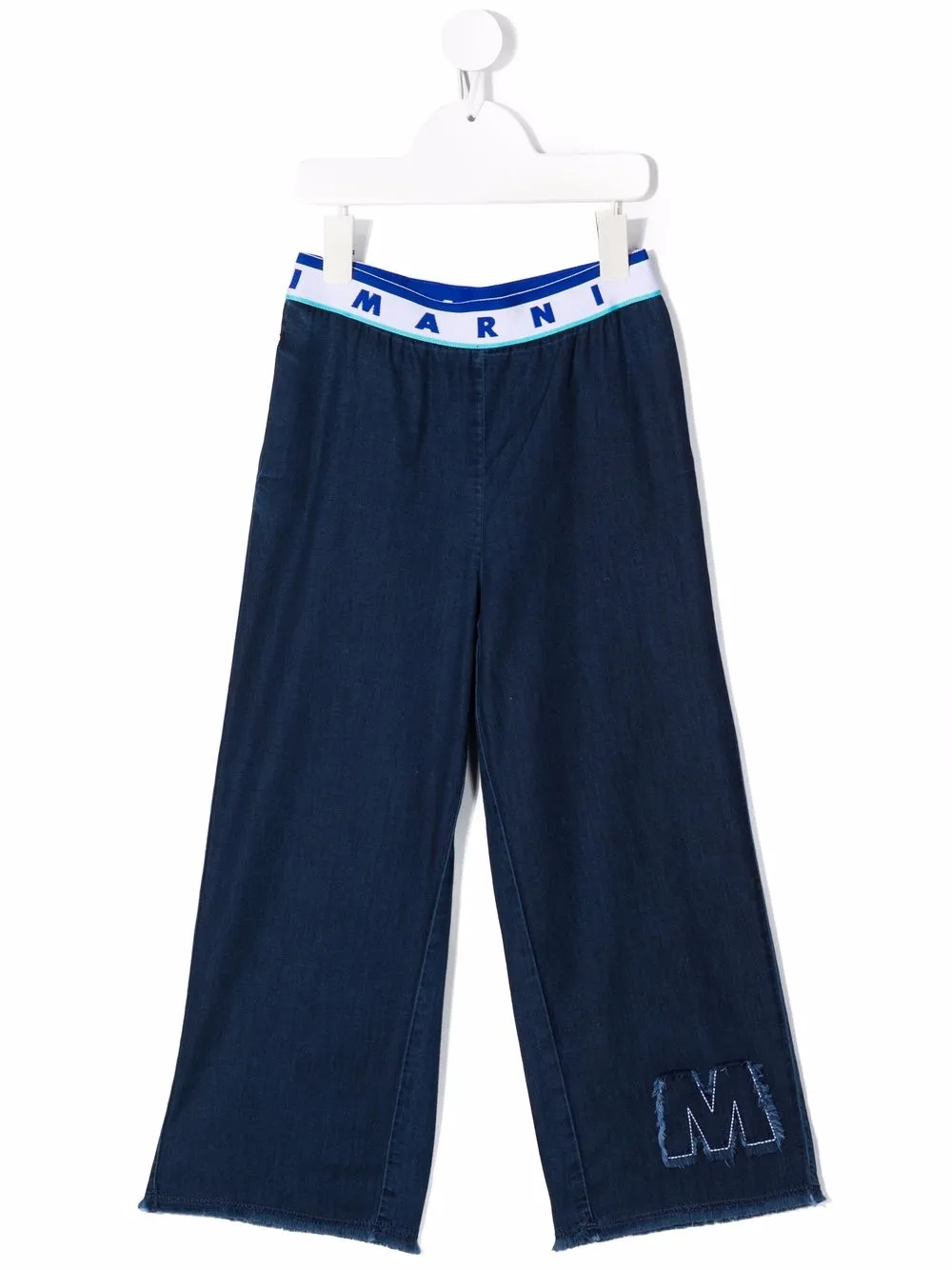 

Marni Kids wide-leg denim trousers - Blue