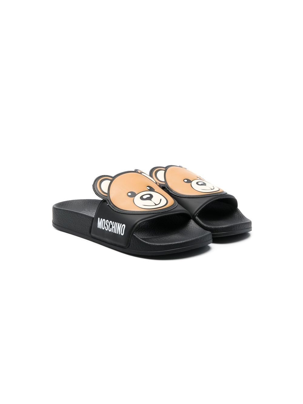 Moschino Kids' Open Toe Sandals In Black