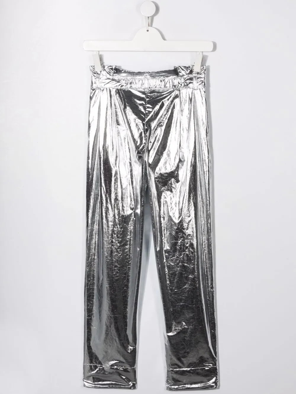 Image 2 of Balmain Kids TEEN metallic straight-leg trousers