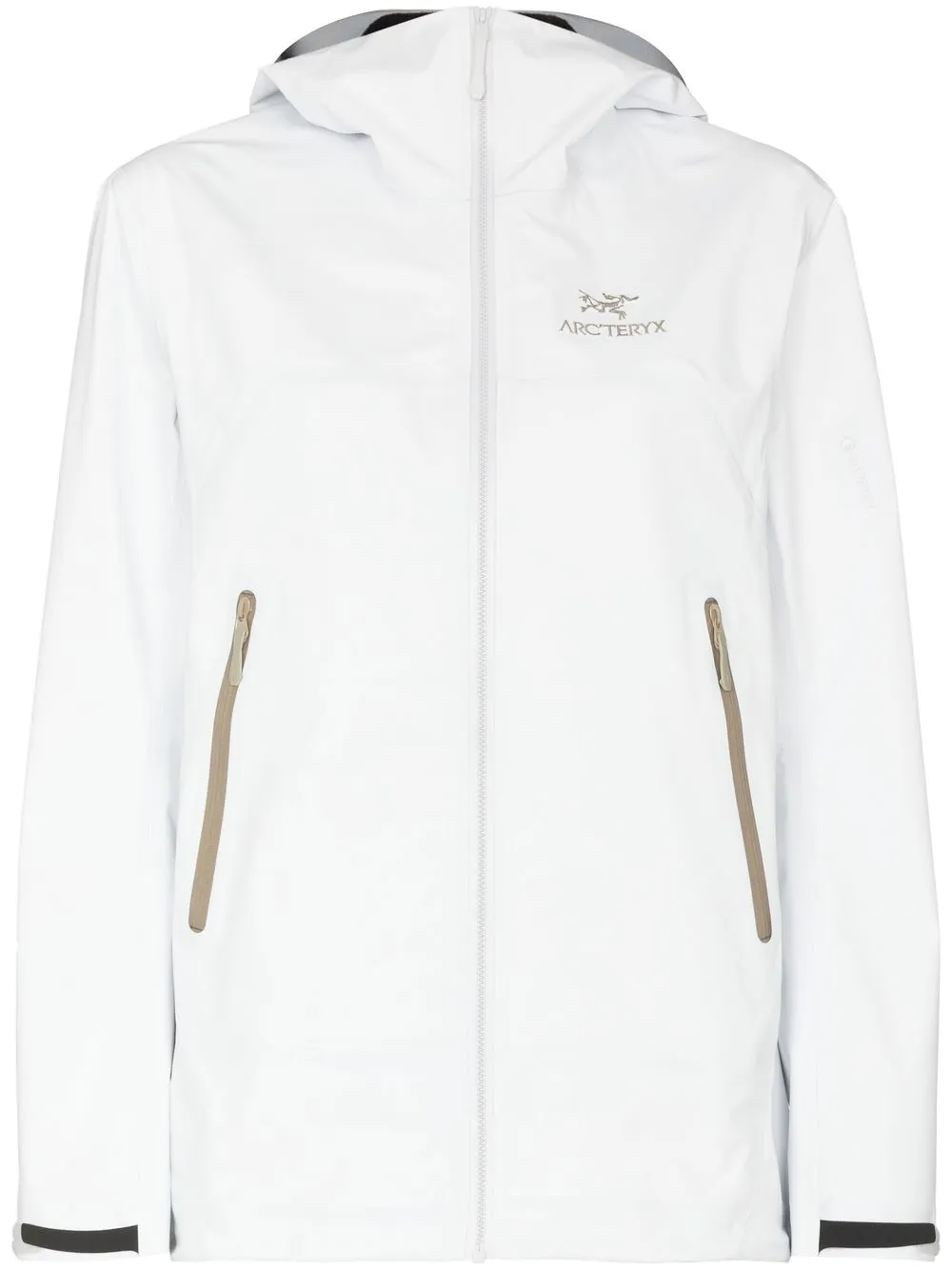 ARC'TERYX LOGO-PRINT ZIP-UP HOODED JACKET