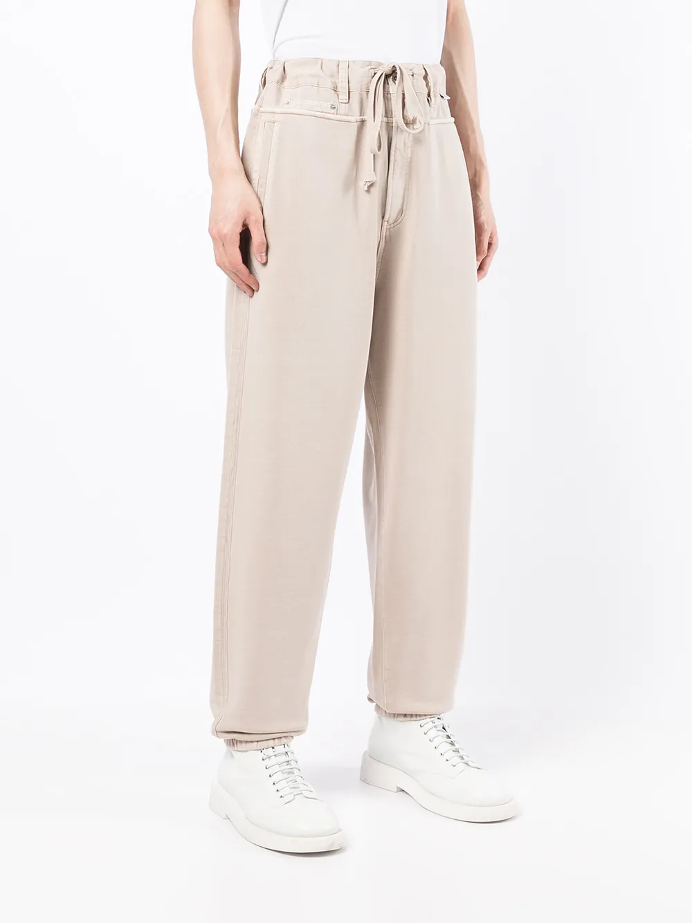 Shop Five Cm Logo Patch Track Pants In Neutrals