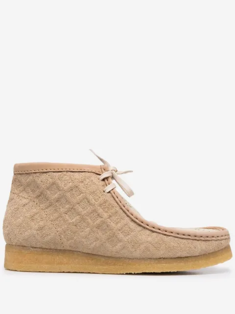 Clarks textured lace-up boots