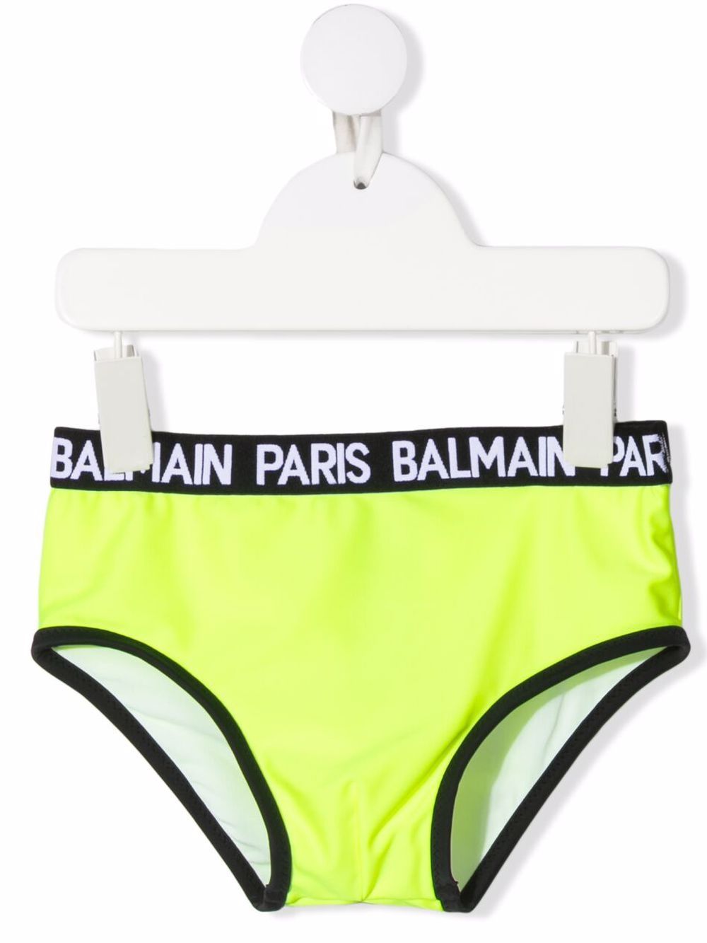 

Balmain Kids traje de baño con logo en la pretina - Amarillo