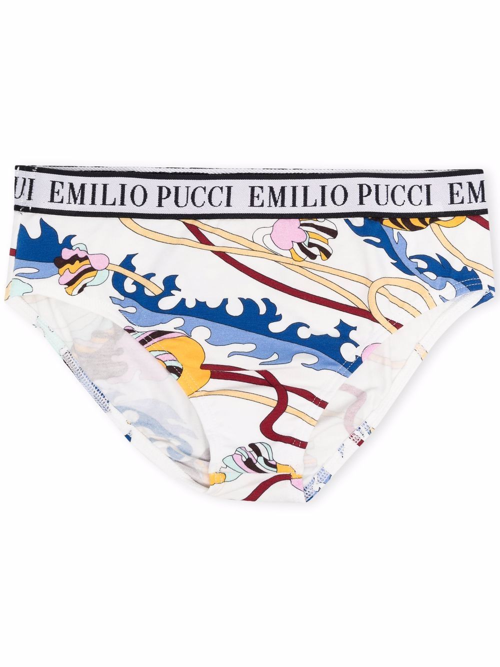 фото Emilio pucci junior трусы-брифы с принтом ranuncoli и логотипом