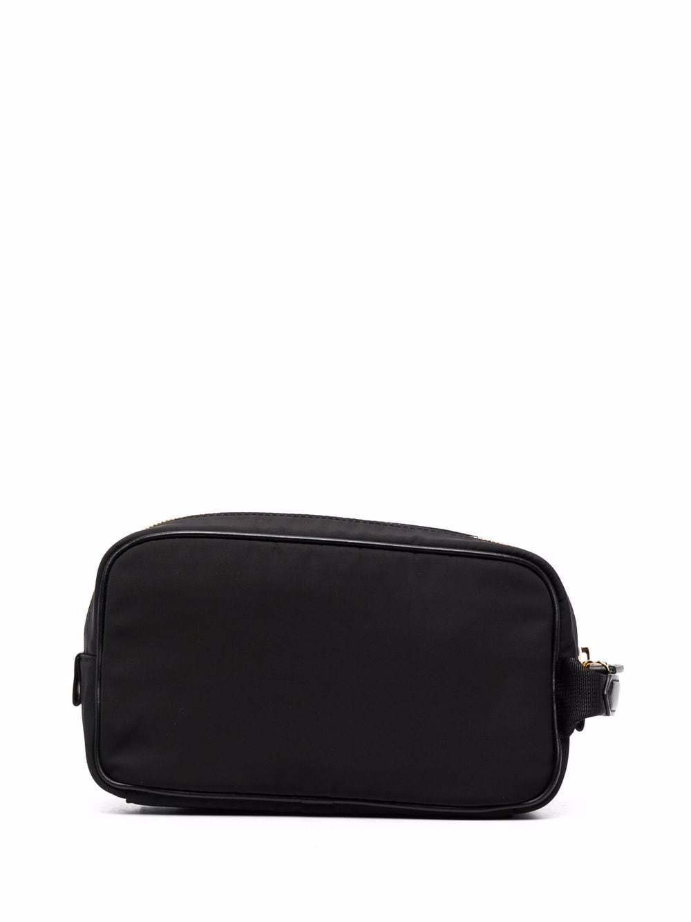 Suede-Trimmed Full-Grain Leather Wash Bag