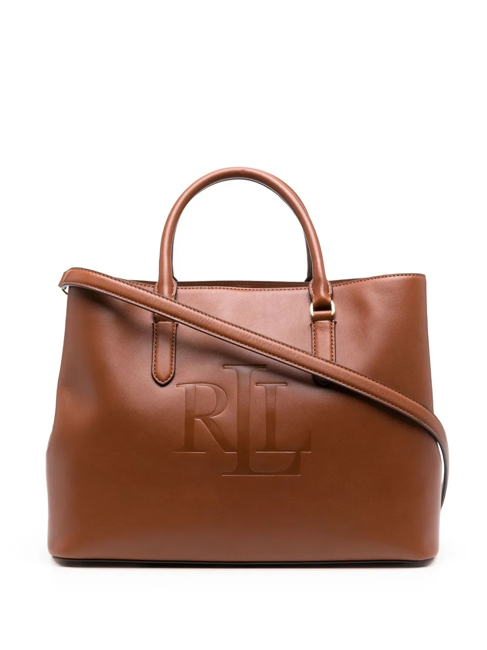 

Lauren Ralph Lauren large logo-embossed tote bag - Brown