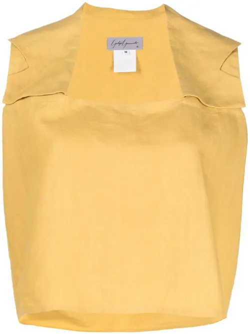 Haut en lin à empiècements drapés (années 1990) - Yohji Yamamoto Pre-Owned - Modalova