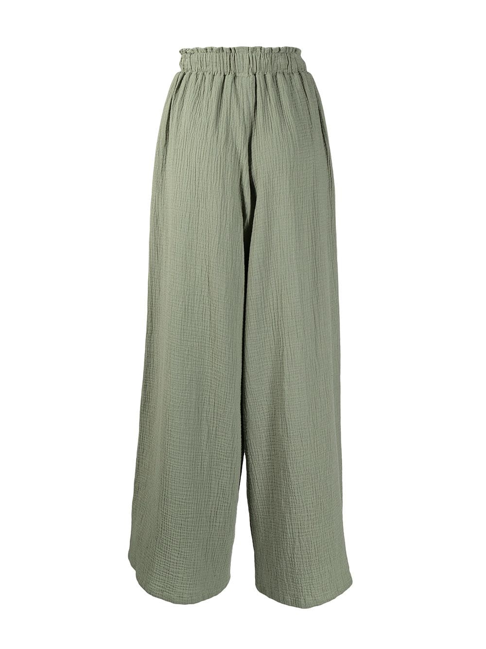 Shop 0711 Kintsugi Crepe-texture Pants In Green