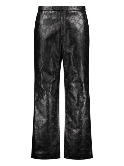 Gucci GG leather trousers