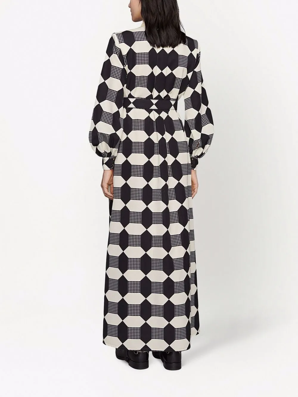 Gucci Belted Optical-print Dress - Farfetch