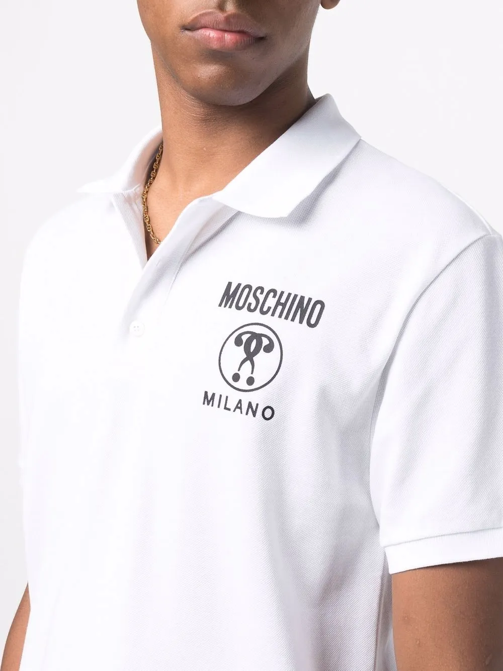 фото Moschino рубашка поло с логотипом