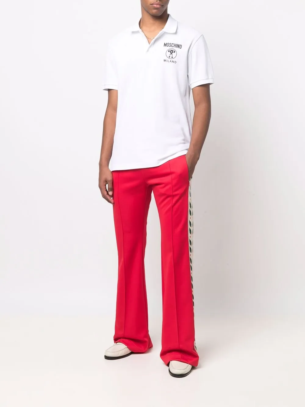 фото Moschino рубашка поло с логотипом