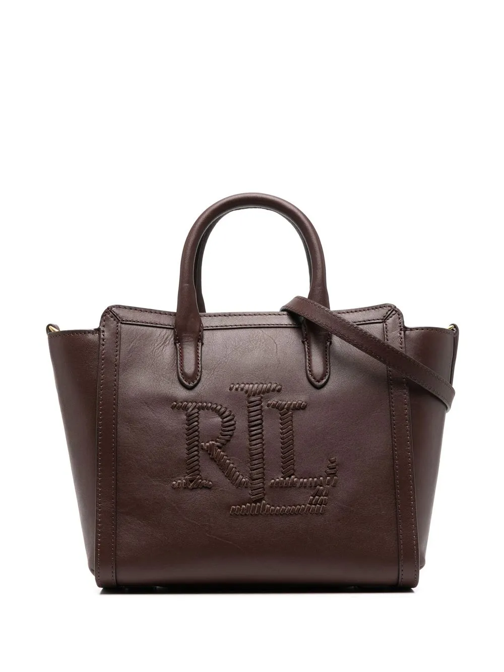 

Lauren Ralph Lauren tote con logo en relieve - Marrón