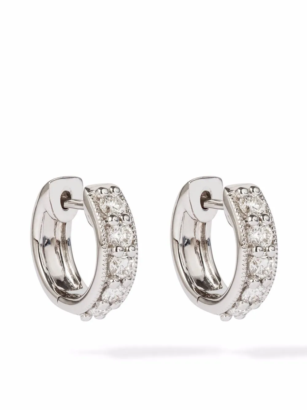 

Annoushka 18kt white gold Dusty Diamonds hoop earrings - Silver