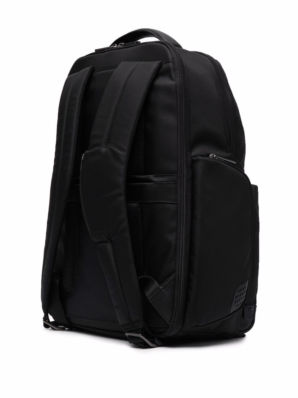 Shop Piquadro Fast Check Panelled Backpack In Schwarz
