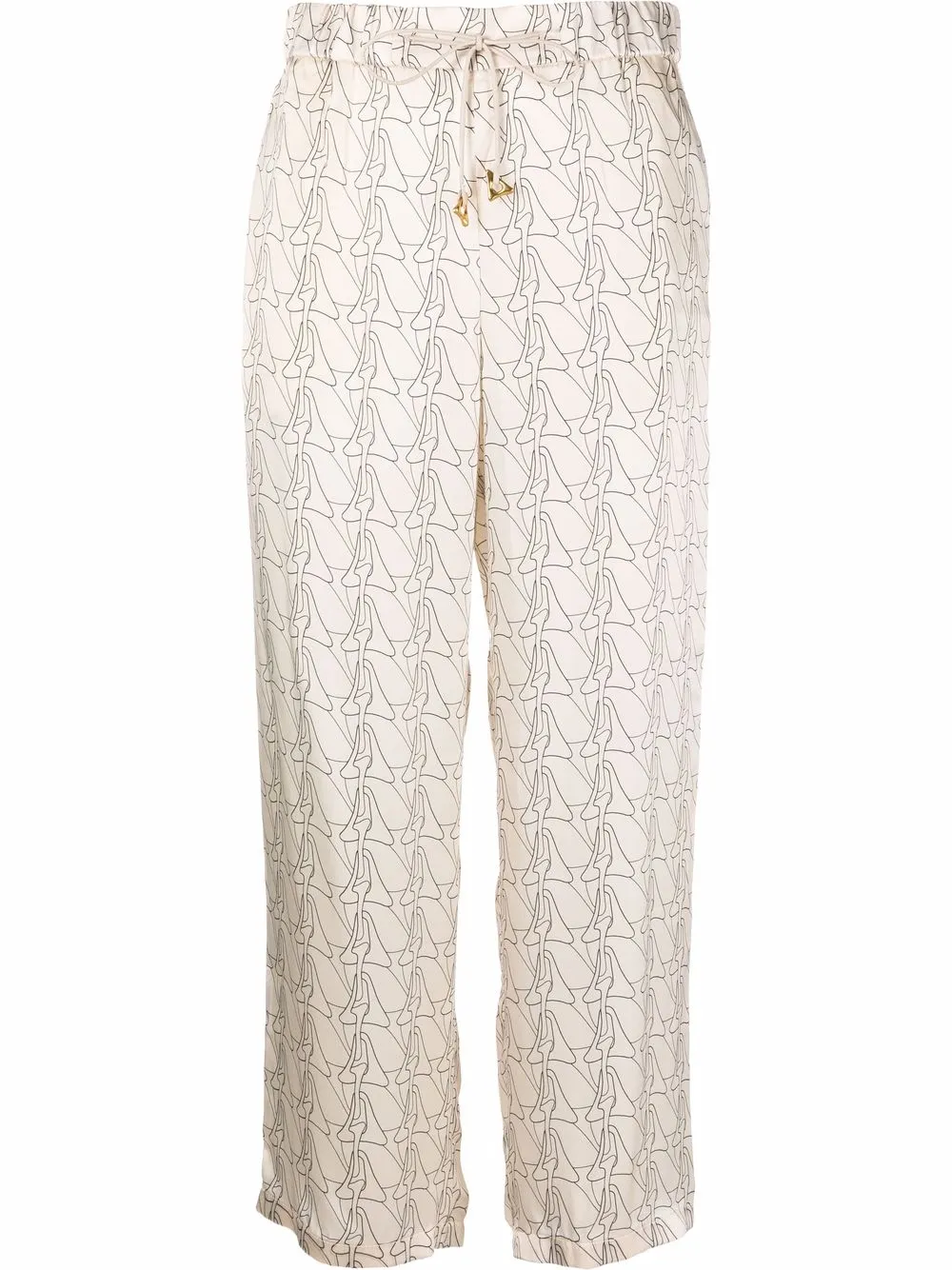 

AERON arcade silk printed cropped trousers - Neutrals