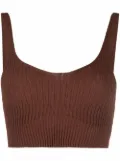 AERON Joan rib-knit crop top - Brown