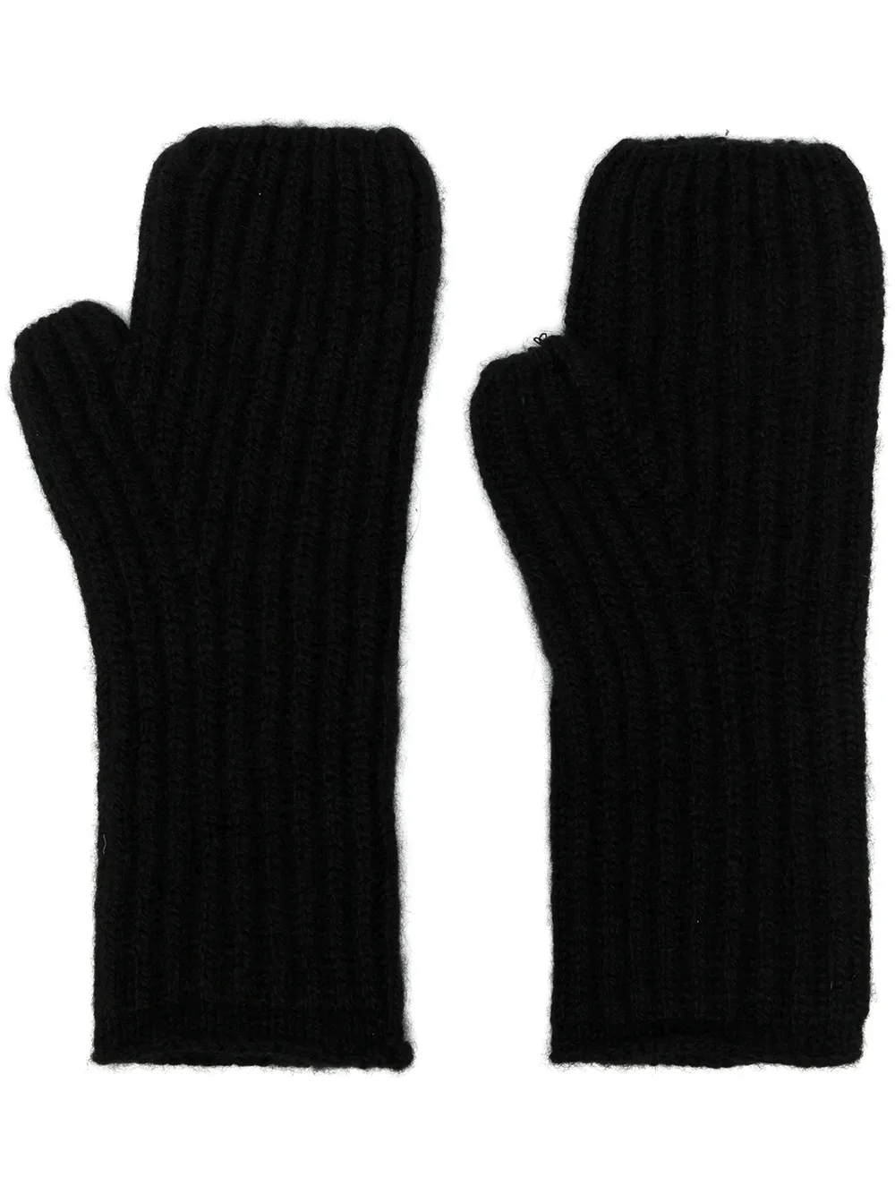 

Pringle of Scotland ribbed-knit cashmere gloves - Black