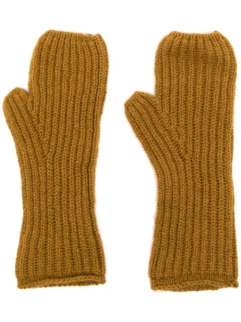 Pringle of Scotland Fisherman's ribbed cashmere gloves