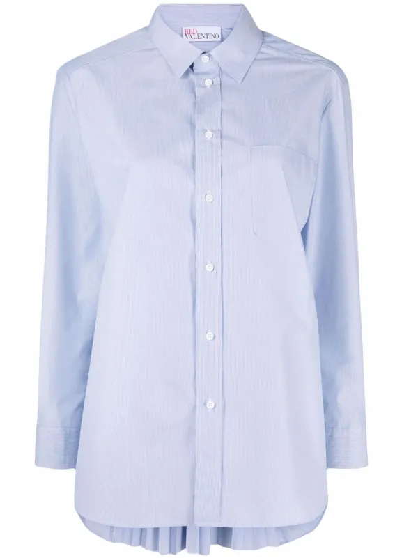 RED Valentino striped pleated shirt 