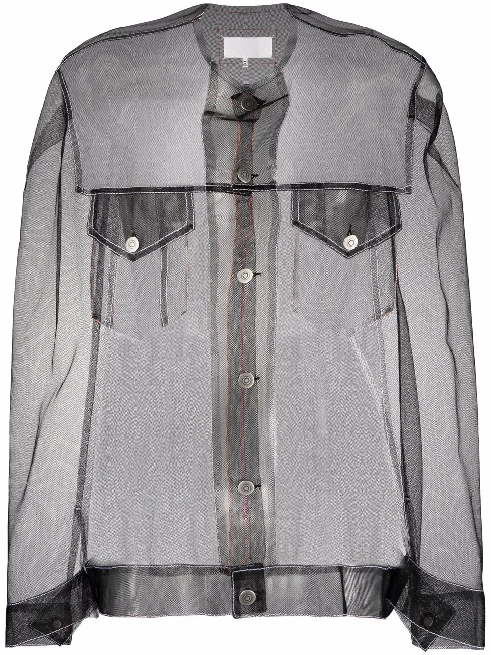 Maison Margiela Sheer Tulle Bomber Jacket - Black