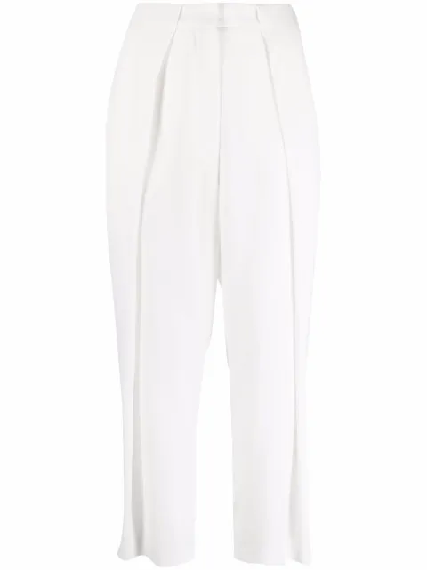 Balmain pleated high-waisted trousers
